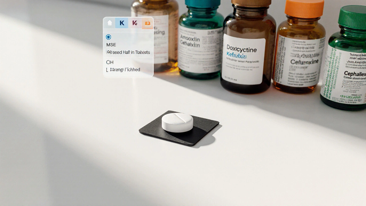 Cephalexin (Keftab) vs Alternative Antibiotics: Comparison Guide