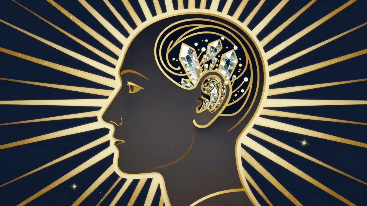 Elegant profile of a human head highlighting the delicate inner ear structures.