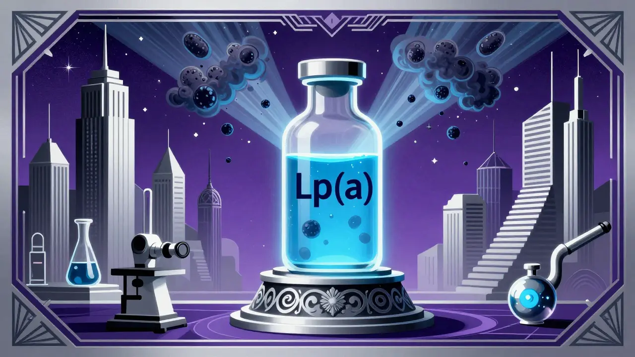 Retro-futuristic lab with glowing cure dissolving particles